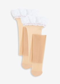 Collant autoreggenti 20 den - Bianco - Taglia 58/60 (XXL) - bonprix
