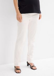 Pantaloni prémaman eleganti con gambe diritte, Bianco, Taglia 52, bonprix