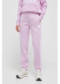 adidas pantaloni de trening culoarea roz, cu imprimeu