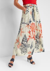 Jupe longue en viscose fluide - blanc - taille 48 - Viscose - bonprix