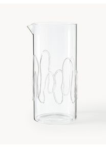 ferm LIVING Ručne fúkaná karafa Doodle s textúrovaným vzorom, 1,2 l