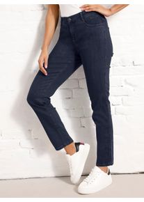 Ascari Dames Stretchjeans in strak model in dark-blue ,maat 17, Witt, 91% Katoen, 6% Polyester, 3% Elastan
