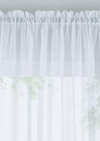 bonprix Perdea brodată cu bentiţă legare (1buc.), alb, Î/Lă: 125/140 cm
