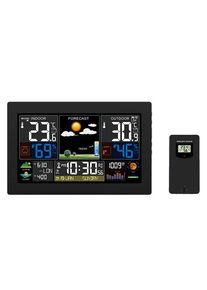 SOLIGHT TE81XL METEOSTANICA, XL FAREBNY LCD, TEPLOTA, VLHKOST, TLAK, RCC, CIERNA vystavený kus