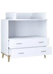 Vcm Wickelkommode Landos ca. 80 cm Weiß/Honigeiche