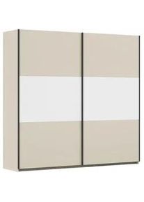 Rauch Möbel Schwebetürenschrank , Weiß, Champagner , Metall , 2 Fächer , 218x210x59 cm , Blauer Engel, Goldenes M, Made in Germany , in verschiedenen Größen erhältlich , Schlafzimmer, Komplette Schlafzimmer und Serien, Schlafzimmerserien