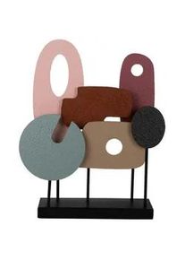 Present Time Skulptur , Multicolor , Holzwerkstoff , Abstraktes , 36x44x9.5 cm , stehend , Dekoration, Dekofiguren & Skulpturen, Skulpturen