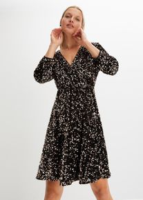 Paillettenjurk - zwart - maat 48/50 (XL) - fluweel - bonprix