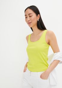 Top met brede schouderbandjes - groen - maat 44/46 (L) - 100% katoen - bonprix