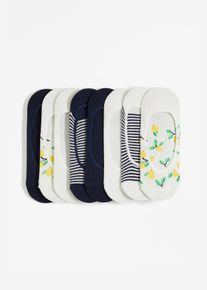 Kousenvoetjes met silicone strip (8 paar) - blauw - maat 39-42 - met katoen - bonprix