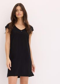 Nachthemd - zwart - maat 56/58 (3XL) - 100% katoen - bonprix
