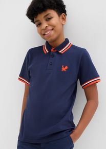 Piqué poloshirt van biologisch katoen - blauw - maat 176/182 - 100% katoen - bonprix