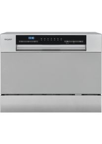 Exquisit GSP206-030D Stand-Geschirrspüler 55cm breit 7 Programme Startzeitvorwahl 6 Maßgedecke silber
