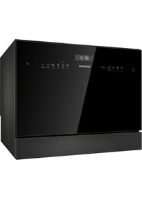 Siemens SK25IB00TE iQ500 Stand-Geschirrspüler 55,1cm breit aquaStop varioSpeed intensiveZone 6 Maßgedecke schwarz