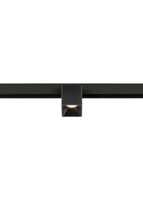 SLV 48V TRACK FIX-IT! Spot für tiefe 48V Aufbauschiene, DALI dimmbar, eckig, 3000K, schwarz/schwarz (1008986)