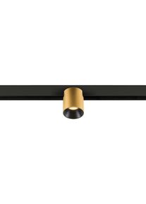 SLV 48V TRACK FIX-IT! Spot für tiefe 48V Aufbauschiene, DALI dimmbar, rund, 3000K, gold/schwarz (1008963)