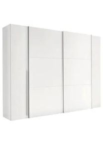Carryhome Kleiderschrank , Weiß , Holzwerkstoff , 10 Fächer , 267x205x57 cm , Kombination aus Dreh- und Schwebetüren , Schlafzimmer, Komplette Schlafzimmer und Serien, Schlafzimmerserien