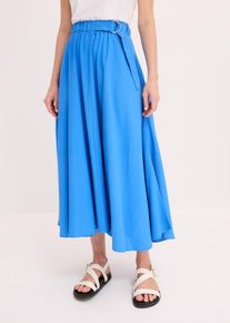 Twill-Rock mit fließendem Viskose-Mix, blau, Größe 52, bonprix
