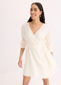 Minikleid in Wickeloptik, beige, Größe 48, bonprix