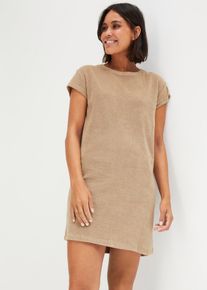 Shirtkleid aus Frottee, braun, Größe 56/58 (3XL), mit Baumwolle, bonprix