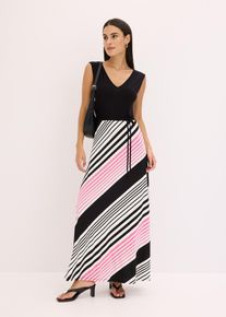 Maxikleid aus softem Viskose-Mix, schwarz, Größe 44/46 (L), Viskose, bonprix