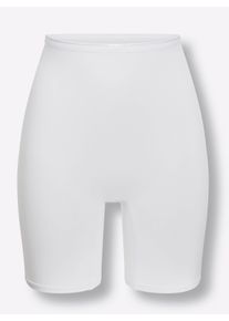 w&auml;schepur Dames Lange panty met platte band in 2x lichtgrijs gestreept + 2x wit ,maat 38, Witt, 95% Katoen, 5% Elastan. Gem&ecirc;leerd: 94% Katoen, 5% Elastan, 1% 
