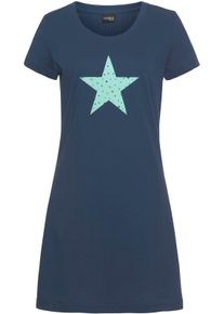 Vivance Dreams Dames Nachthemd in bordeaux, marine ,maat 32/34, Witt, 100% Katoen