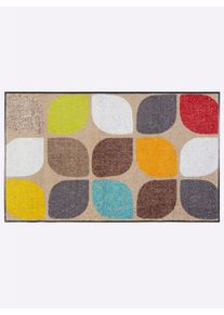 Salonloewe unisex Voetmat in taupe/bont ,maat 40x60 cm - rechthoekig, Witt, 100% Polyamide. Achterzijde: 100% Elastiek