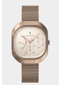 Women's Classic Multifunctional Watch - Bronze - Surgical steel rectangular case, Sapphire-hardened mineral glass, Mesh Strap - 36.25mm , TMI Quartz