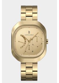 Women's Classic Multifunctional Watch - Gold - Surgical steel rectangular case, Sapphire-hardened mineral glass, Metal Strap - 36.25mm , TMI Quartz