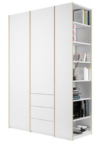 Müllermöbel Armoire MODULAR PLUS Combinaison avec étagère annexe à droite et 3 tiroirs Müller Möbelwerkstätten