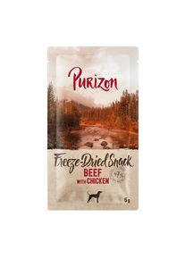 Friandises lyophilisées Purizon, bœuf & poulet - sans céréales.- 5 g