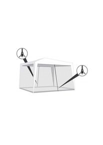 Moskytiéra pre párty stan HAPPY GREEN 590x200cm White 2ks