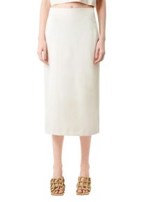Drykorn ASSER Kokerrok in midilengte in techno-stretch in beige, maat 25
