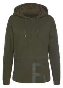 Dames Hoodie in donkergroen ,maat 32/34, WITT, 95% Katoen, 5% Elastan