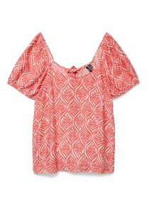 Vero Moda Curve Bluse 'VMCDANA' Damen ecru / rot / hellrot Größe XXL