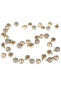 Casaria Kerstverlichting kerstballen LED Champagne 2m Ballen