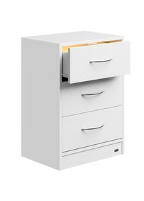 Casaria Nachtkastje Eloise Wit 54x39x28cm met LED