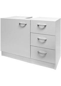 Casaria Mueble para bajo lavabo Armario Blanco 63x54x30 cm