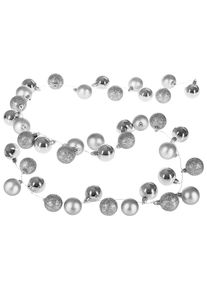 Casaria Kerstverlichting kerstballen LED Zilver 2m Ballen