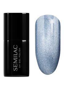 Semilac UV Hybrid Gloss GALA smalto gel per unghie con lampada UV/LED colore 665 Blueberry Gloss 7 ml