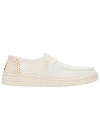 HeyDude Womens Wendy Espadrille Woven Sneakers Dames (38 |beige/wit)
