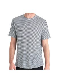 Icebreaker Merino Linen S/S Tee Stripe Merinoshirt Heren (L |grijs)