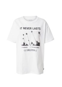 Vans Koszulka oversize 'NEVERLASTING' dla kobiet jasnoszary / czarny / biały Rozmiar XS