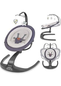 lionelo Rina 2-in-1 Babywippe und Liegestuhl | dunkelgrau