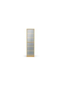 Pickawood Meuble rangement avec porte en verre Chêne