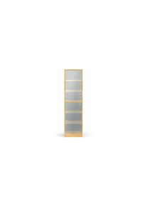 Pickawood Meuble rangement avec porte en verre Hêtre