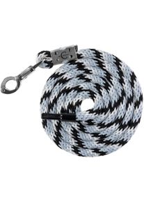 Covalliero Mustang Führstrick, Panikhaken, silber/schwarz/weiß