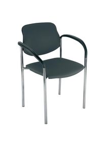 EDE Visitor chair STYL with armrest chrome/anthracite