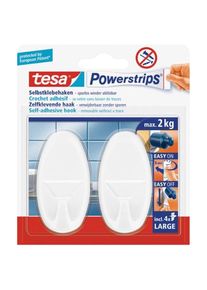Tesa Powerstrips Hooks Large Classic chrome